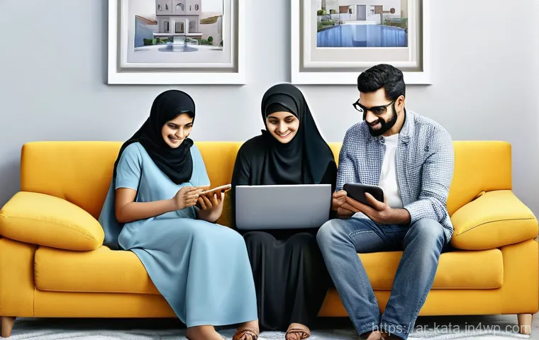 데이터 주권의 법적 프레임워크 - **Prompt 1: Digital Trust in an Arab Home**
    "A photorealistic image depicting a modern Arab fami...