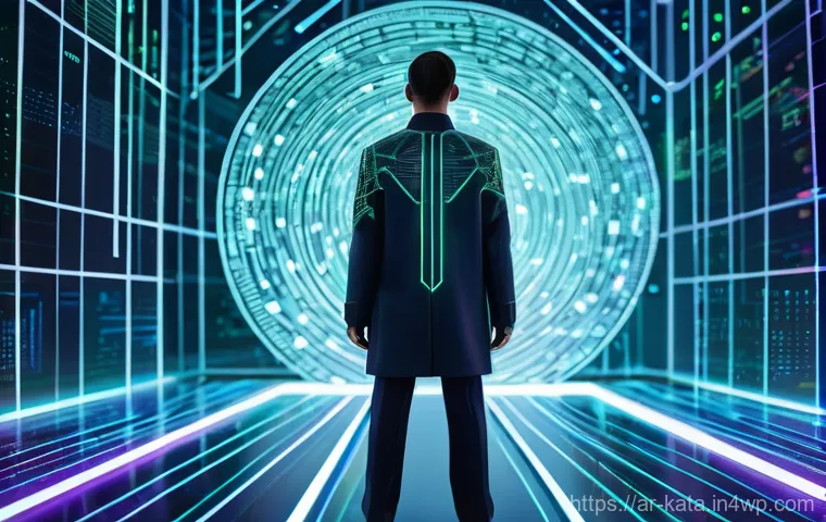 데이터 주권과 법적 책임 - **Prompt 1: Digital Guardian of Data Sovereignty**
    A futuristic, highly detailed image depicting...