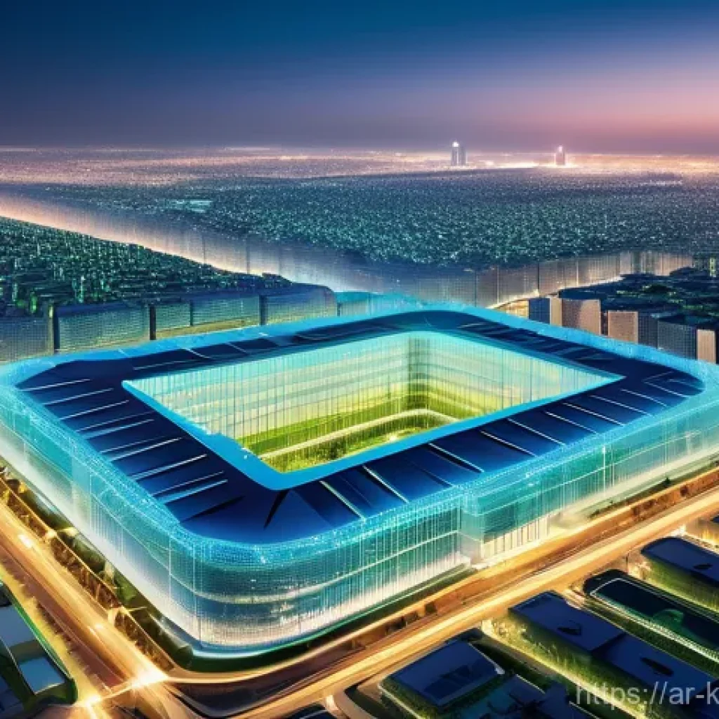 데이터 주권과 글로벌 경영 전략 - **Digital Fortification of the Arab World**
    A panoramic, high-angle shot showcasing a futuristic...